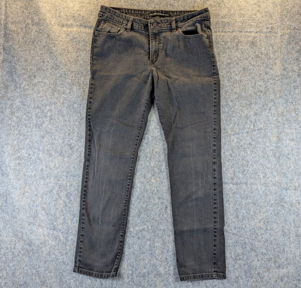 Levi's Jeans Womens 12 M Black Mid-Rise Skinny Medium Wash Cotton 2 Buttons